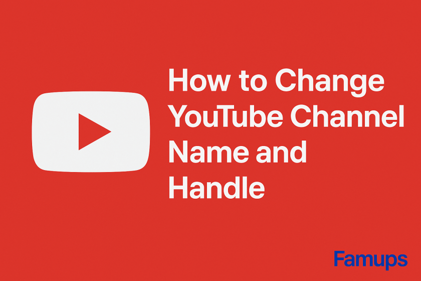 how to change your YouTube channel name and handle